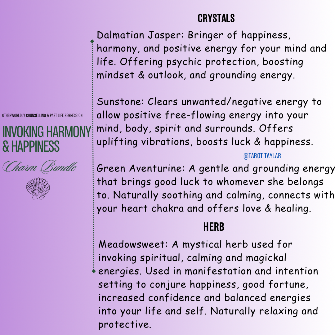 Invoking Harmony & Happiness ~ Charm Bundle